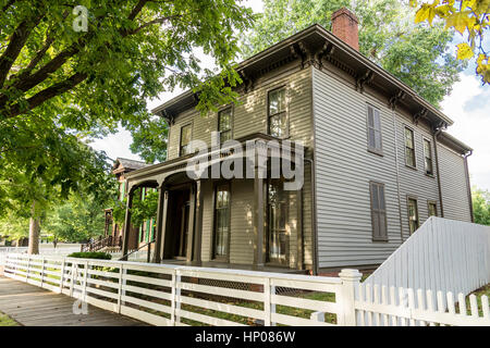 Das Lyon Haus in Lincolns Springfield Nachbarschaft. Stockfoto