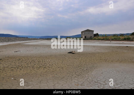 Wiew auf verlassenen Salzpfanne in Secovlje, Slowenien Stockfoto