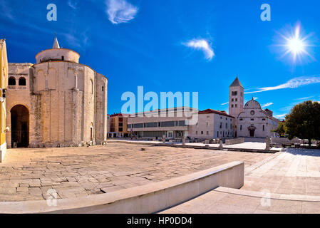 Historischen Platz Blick auf Zadar, Dalmatien, Kroatien Stockfoto