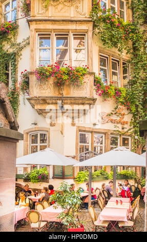 Restaurant Le Gruber, traditionelle elsässische Küche, Stockfoto