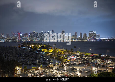 San Diego, Kalifornien, USA - 23. März 2011: Regen-getränkten Hafen von San Diego in Südkalifornien. Stockfoto