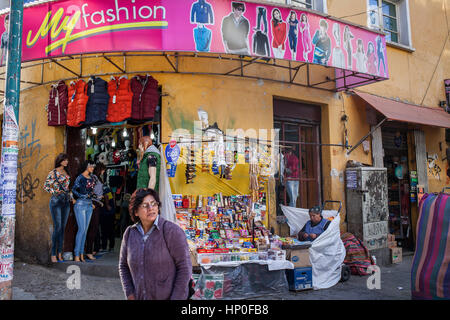 Straßenszene in Calle Murillo, La Paz, Bolivien Stockfoto