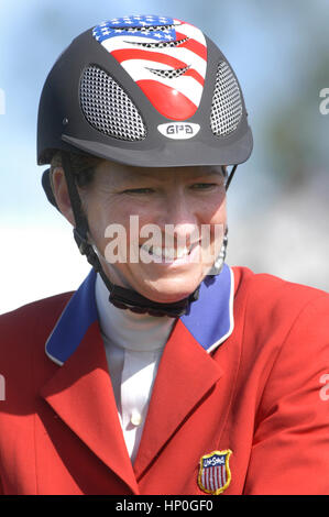 CSIO Masters, Spruce Meadows, September 2005, Porträt von Beezie Madden (USA) Stockfoto