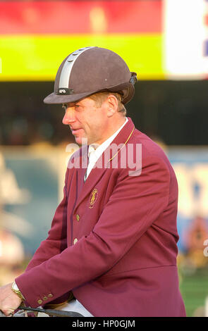 CSIO Masters, Spruce Meadows, September 2003, Porträt von Nick Skelton (GBR) Stockfoto