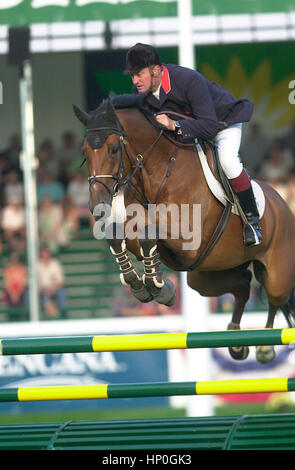 CSIO Spruce Meadows, September 1993, Robert Smith (GBR) Reiten Gerry McGuire Stockfoto