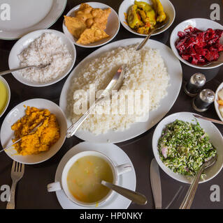 indisches Essen-Tischplatte Stockfoto