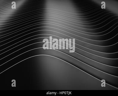 Abstrakte metallic dark-Wave-Muster Stockfoto