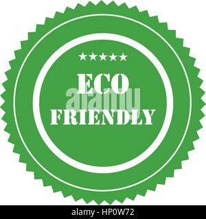 Umweltfreundliche Zeichen, Stempel, Logos, Symbole, Abzeichen. Green Label für umweltfreundliche Produkte. Eco Produkt Aufkleber. Garantie oder Zertifikat für ökologisches Produkt Stock Vektor