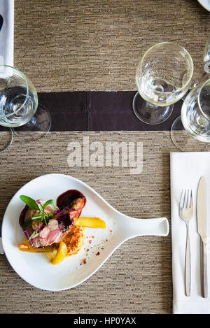 Vorspeise am Tisch im restaurant Stockfoto