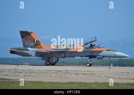 CF-18, Royal Canadian Air Force, Rhode Island Air Show, Battle of Britain Farbgebung Stockfoto