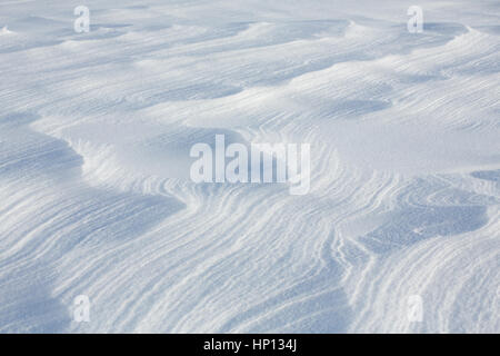 wellig Schnee Oberflächenwinkel Ansicht Hintergrund Stockfoto
