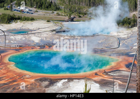 Bunte große prismatische Frühling im Yellowstone-Nationalpark, Wyoming, USA Stockfoto