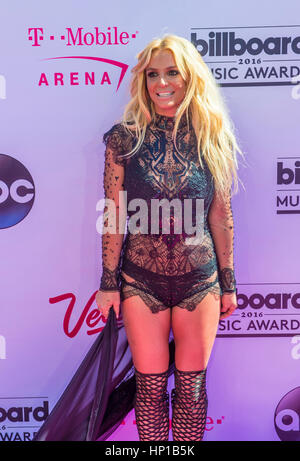 Sängerin Britney Spears besucht die 2016 Billboard Music Awards im T-Mobile Arena in Las Vegas, Nevada. Stockfoto