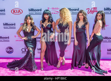 (L-R) Normani Hamilton, Dinah-Jane Hansen, Lauren Jauregui, Sänger Ally Brooke und Camila Cabello der fünften Harmonie besuchen 2016 Billboard Music Aw Stockfoto