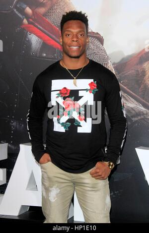 Los Angeles, CA, USA. 15. Februar 2017. Brandon Marshall im Ankunftsbereich für THE GREAT WALL Premiere, TCL Chinese Theatre (ehemals Grauman), Los Angeles, CA 15. Februar 2017. Bildnachweis: Priscilla Grant/Everett Collection/Alamy Live-Nachrichten Stockfoto