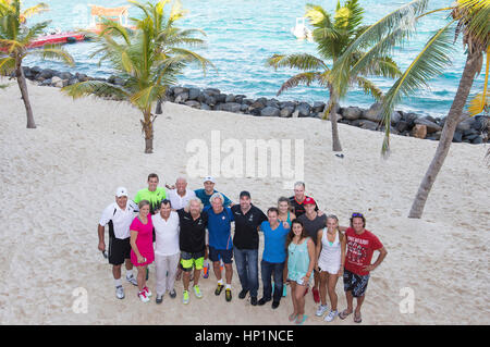 Neckar-Insel, Karibik, British Virgin Islands. 17. November 2014. Gruppenfoto der Profis am Necker-Cup. Bildnachweis: Mark Greenberg/ZUMA Draht/Alamy Live-Nachrichten Stockfoto