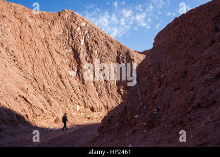 Wandern, Wandern, Wandern, Trekking´s Quebrada del Diablo (Teufelsschlucht), Atacama Wüste, in der Nähe von San Pedro de Atacama, Antofagasta Region, Chile Stockfoto