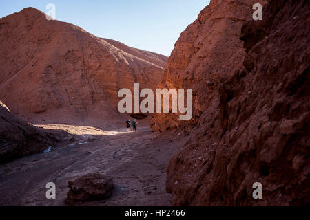 Wandern, Wandern, Wandern, Trekking´s Quebrada del Diablo (Teufelsschlucht), Atacama Wüste, in der Nähe von San Pedro de Atacama, Antofagasta Region, Chile Stockfoto