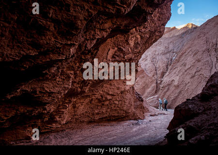 Wandern, Wandern, Wandern, Trekking´s Quebrada del Diablo (Teufelsschlucht), Atacama Wüste, in der Nähe von San Pedro de Atacama, Antofagasta Region, Chile Stockfoto