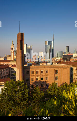 Blick auf Unicredit Tower in Porta Nuova Bezirk, Mailand, Italien Stockfoto