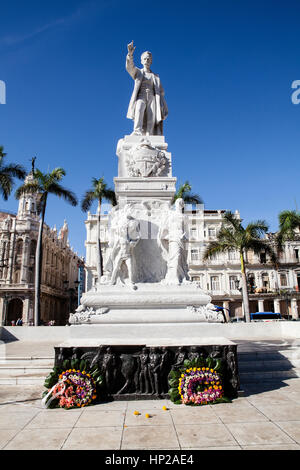 Havanna, Kuba - 11. Dezember 2016: Statue von Francisco de Albear Stockfoto