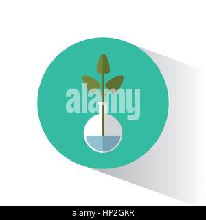 Biologie Pflanze HiFi-Rohr Schule Symbol Vektor Illustration Eps 10 Stock Vektor