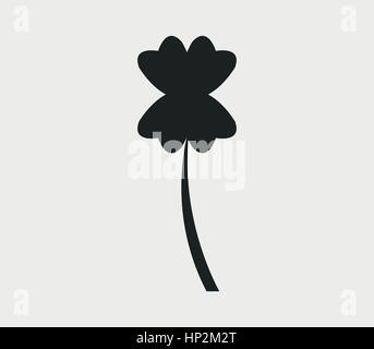 Vier-Blatt-Symbol Stock Vektor