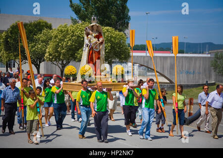 Prozession in Virgen del Carmen Tag oder Carmen Jungfrau (16 Juli). Stockfoto