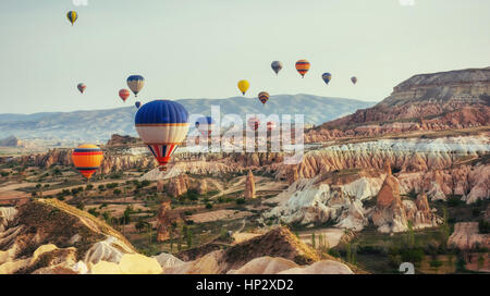 Türkei Kappadokien schöne Ballons Flug Steinlandschaft amaz Stockfoto