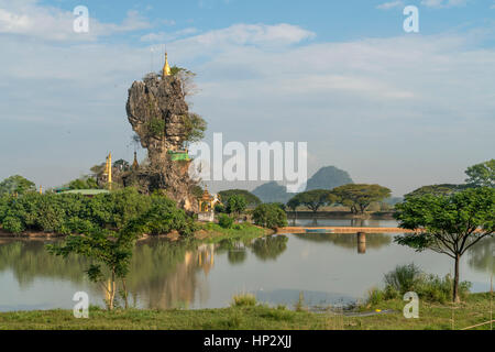 Kyauk Ka Lat Pagode, Hpa-an, Myanmar, Asien |  Kyauk Kalat Pagode, Hpa-an, Myanmar, Asien Stockfoto