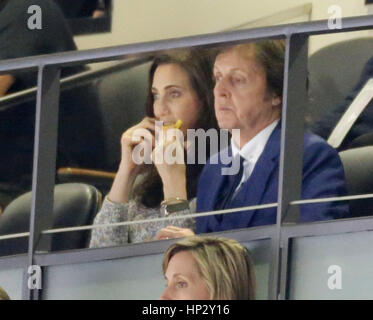 Sir Paul McCartney und Nancy Shevell besuchen Super Bowl XLVII in New Orleans, Louisiana, 3. Februar 2013. Foto von Francis Specker Stockfoto