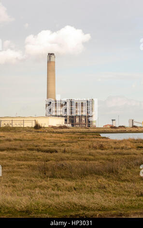 Kingsnorth Power Station auf der Halbinsel Hoo, Kent, England, abgebaut, nachdem es aufgehört Generation am 17. Dezember 2012. Stockfoto