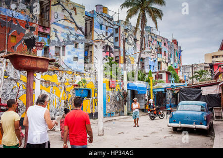 Hamel Alley, La Habana, Kuba. Stockfoto