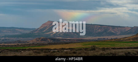 Bardena Blanca, Natur Park Bardenas Reales, UNESCO-Biosphärenreservate, Halbwüste, Navarra, Spanien Stockfoto