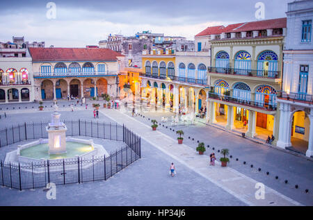 Plaza Vieja (Alter Platz),Architektur, klassisch, typisch, traditionell, kolonial, Alt-Havanna, Habana Vieja, La Habana, Kuba Stockfoto