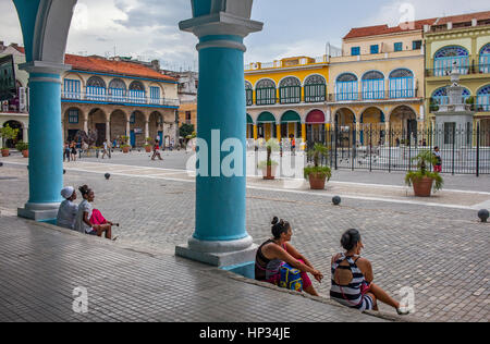 Plaza Vieja (Alter Platz),Architektur, klassisch, typisch, traditionell, kolonial, Alt-Havanna, Habana Vieja, La Habana, Kuba Stockfoto