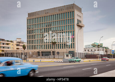 Botschaft der Vereinigten Staaten von Amerika, Vedado District, La Habana, Kuba Stockfoto