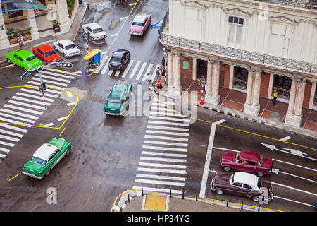 Blick auf Paseo Marti oder Paseo Prado, La Habana Vieja, La Habana, Kuba Stockfoto