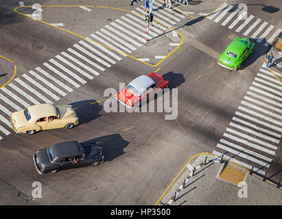 Blick auf Paseo Marti oder Paseo Prado, La Habana Vieja, La Habana, Kuba Stockfoto