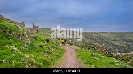 Vereinigtes Königreich, Südwest-England, Cornwall, Botallack Mine Industriekultur Website Stockfoto