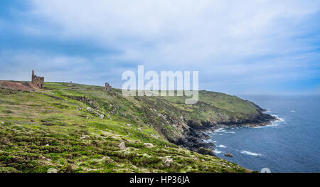 Vereinigtes Königreich, Südwest-England, Cornwall, Botallack Mine Industriekultur Website Stockfoto