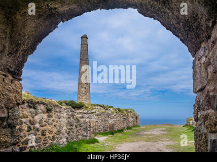 Vereinigtes Königreich, Südwest-England, Cornwall, Botallack Mine Industriekultur Website Stockfoto