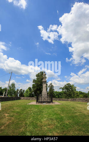 Massengrab für gefallene konföderierte Soldaten am Perryfield Battlefield State Historic Site Stockfoto