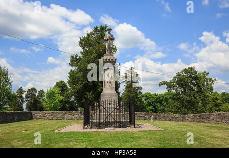 Massengrab für gefallene konföderierte Soldaten am Perryfield Battlefield State Historic Site Stockfoto