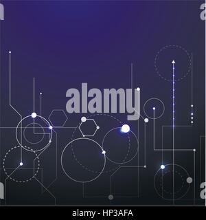 Technik und Wissenschaft Hintergrund Stock Vektor