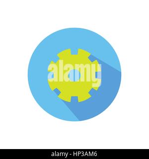 Getriebe. auf einem weißen Hintergrund in einem hellen Kreis. Trendige Wohnung Stil für Grafik-Design, Logos, Website, social-Media, mobile Anwendungen Stock Vektor