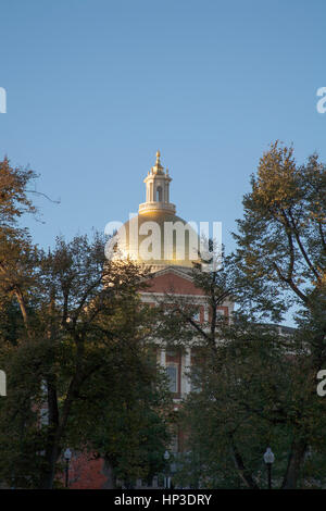 Die goldene Kuppel der Massachusetts State House Beacon Hill Boston Massachusetts new england Usa Stockfoto