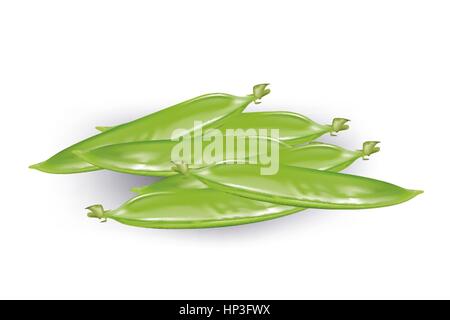 Frische süße Erbsen Stockfoto