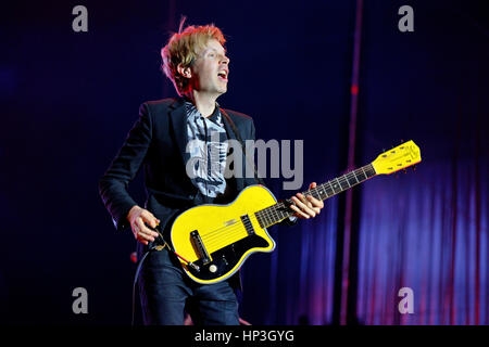 MADRID - SEP 13: Beck (legendäre Musiker, Sänger und Songwriter) Auftritt beim Dcode Festival am 13. September 2014 in Madrid, Spanien. Stockfoto