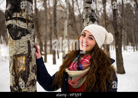 verschneite Fotoshooting Stockfoto